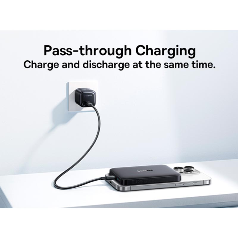 УМБ Baseus EnerFill Qi2 Magnetic Power Bank FM12 10000mAh |1Type-C, 22.5W/3A, PD/QC| black (E0028500) Черный на картинке №10
