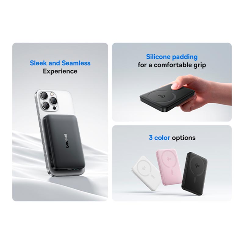 УМБ Baseus EnerFill Qi2 Magnetic Power Bank FM12 10000mAh |1Type-C, 22.5W/3A, PD/QC| black (E0028500) Черный на картинке №17