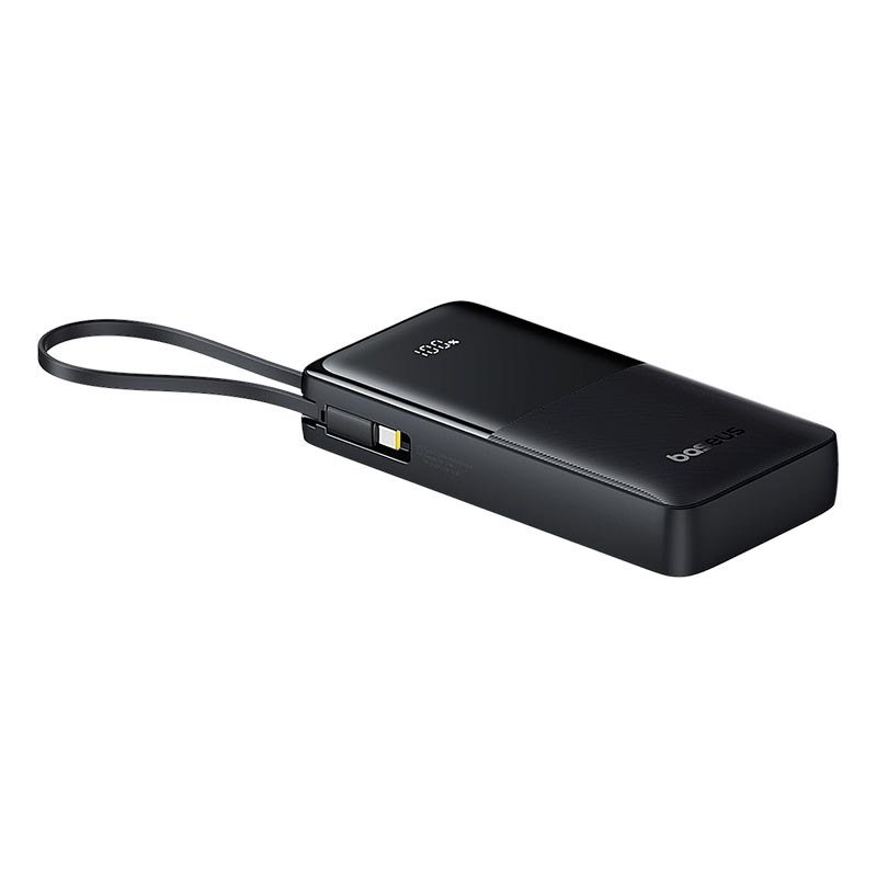 УМБ Baseus Bipow 2 Digital Display Power Bank With Built-in USB-C Cable 20000mah |1USB/1Type-C, 20W/3A, PD/QC| black (P10077101113-01) Черный на картинке №14