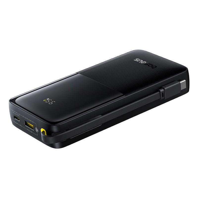 УМБ Baseus Bipow 2 Digital Display Power Bank With Built-in USB-C Cable 20000mah |1USB/1Type-C, 20W/3A, PD/QC| black (P10077101113-01) Черный на картинке №15