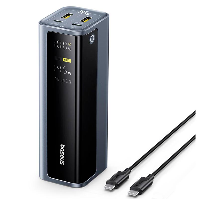 УМБ Baseus EnerGeek GP12 Fast Charging Power Bank with Digital Display 20800mAh |2USB/2Type-C, 145W/3A, PD/QC| black (P10082109813-00) Черный на картинке №2