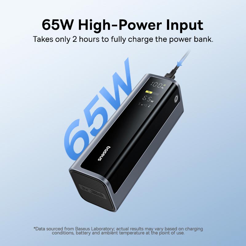 УМБ Baseus EnerGeek GP12 Fast Charging Power Bank with Digital Display 20800mAh |2USB/2Type-C, 145W/3A, PD/QC| black (P10082109813-00) Черный на картинке №5