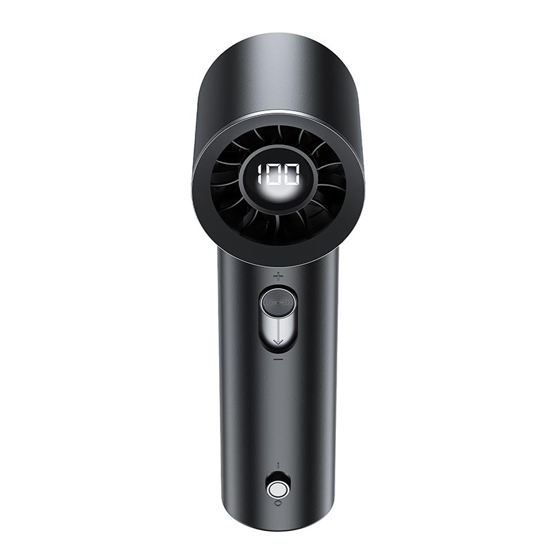 Портативный вентилятор Acefast mini handheld fan with digital display YF1 |3 spped, 1.5-5h| black (6974316286653) Черный на картинке №8