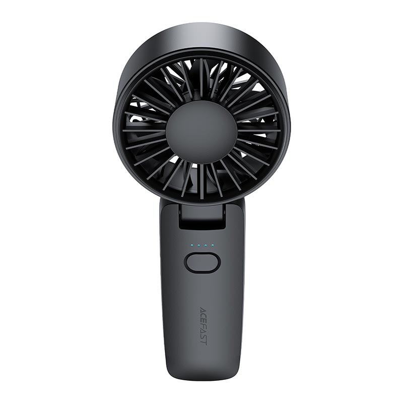 Портативный вентилятор Acefast folding handheld fan YF2 |4 spped, 2-7h| black (6974316286660) Черный на картинке №8