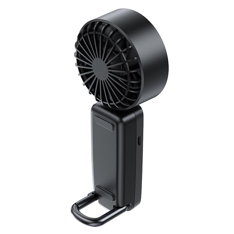 Портативный вентилятор Acefast folding handheld fan YF2 |4 spped, 2-7h| black (6974316286660) Черный на картинке №9