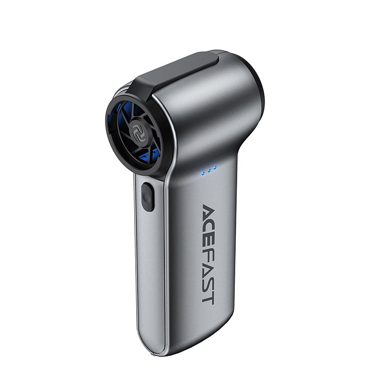 Портативный вентилятор Acefast powerful handheld fan YF3 |3 speed, 19min-4.5h| grey (6974316286714) Серый на картинке №2