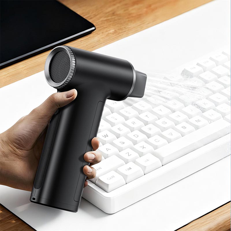 Портативный вентилятор Acefast powerful handheld fan with digital display YF4 |38min-10h| black (6974316286677) Черный на картинке №5