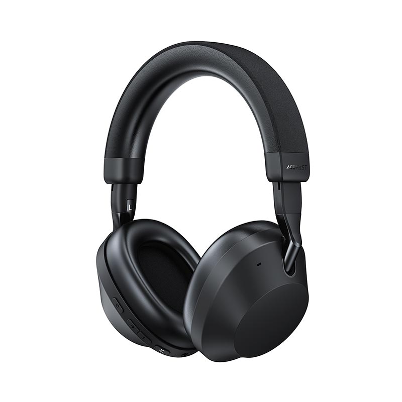 Наушники Acefast hybrid ANC wireless headset H14 |BT6.0, 50/80H, AUX, App| black (6974316286264) Черный на картинке №9