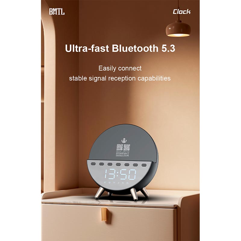 Акустика-годинник Xdobo BMTL Clock |BT5.3, TF/AUX, 4W, 3-4h| black (Wake 1983 MAX) Чорний на малюнкі №13