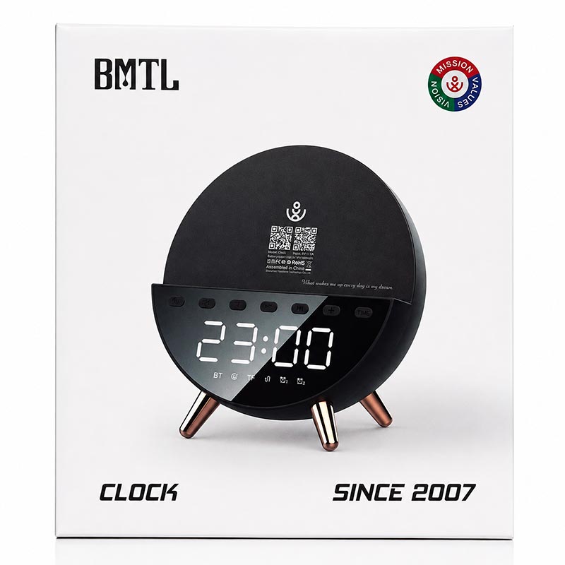Акустика-годинник Xdobo BMTL Clock |BT5.3, TF/AUX, 4W, 3-4h| black (Wake 1983 MAX) Чорний на малюнкі №3