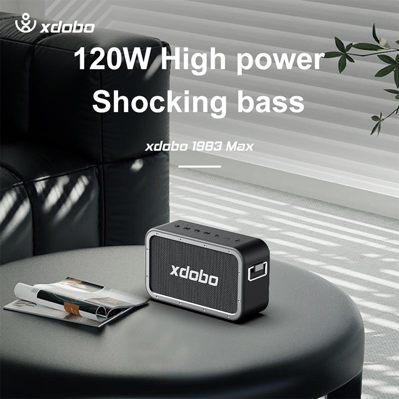 Акустика Xdobo 1983 MAX IPX5 |BT5.3, USB/TF/AUX, 120W, TWS, 20h Max| black (Wake 1983 MAX) Чорний на малюнкі №12