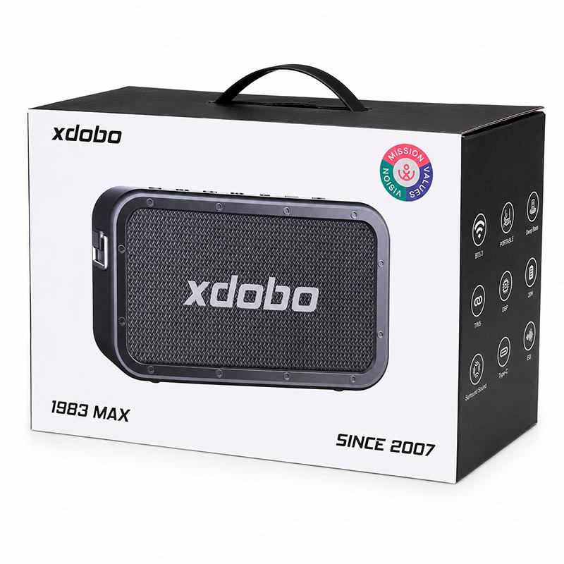Акустика Xdobo 1983 MAX IPX5 |BT5.3, USB/TF/AUX, 120W, TWS, 20h Max| black (Wake 1983 MAX) Чорний на малюнкі №3