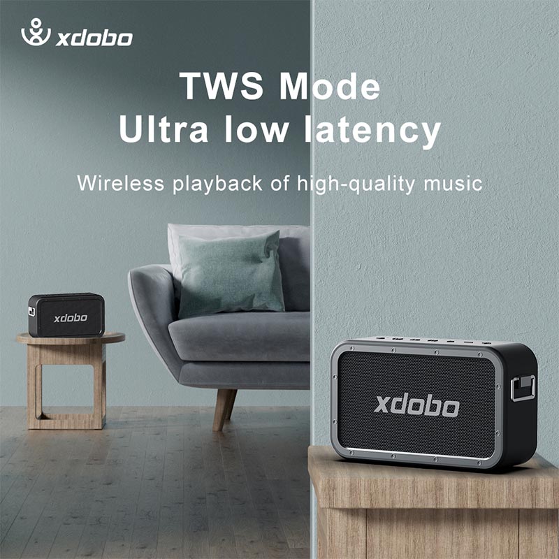 Акустика Xdobo 1983 MAX IPX5 |BT5.3, USB/TF/AUX, 120W, TWS, 20h Max| black (Wake 1983 MAX) Чорний на малюнкі №6