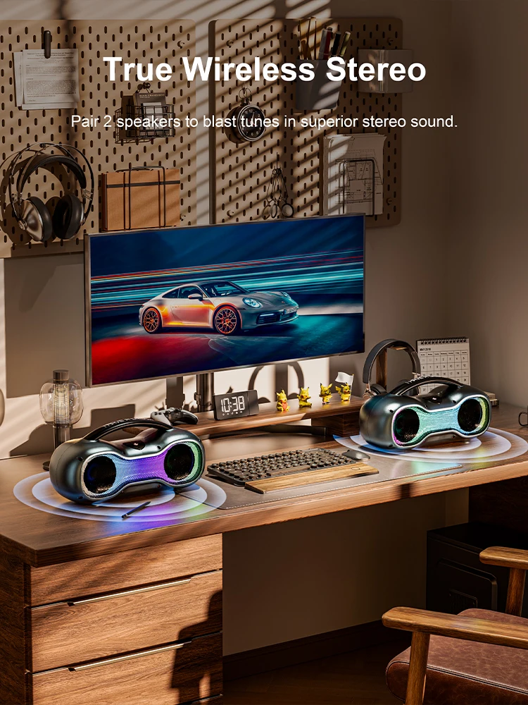 Акустика Xdobo Dream IPX6 |BT5.3, TWS, DSP, AUX/TF/USB, 80W, 12h| Фото №5