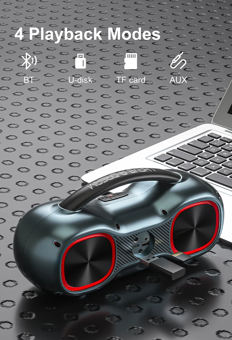 Акустика Xdobo Dream IPX6 |BT5.3, TWS, DSP, AUX/TF/USB, 80W, 12h| Фото №7