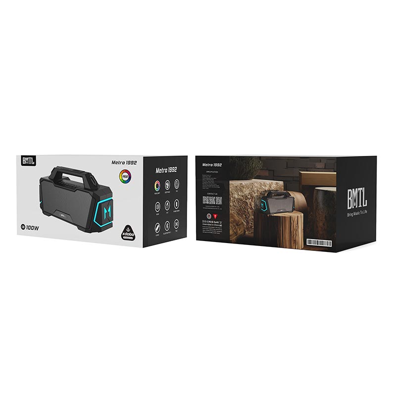 Bluetooth Portable Acoustic Xdobo BMTL Metro 1992 100W | IPX6 | BT5.3 | TWS | AUX/TF | TWS | 15h | RGB Фото №13