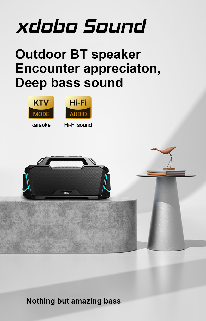 Bluetooth Portable Acoustic Xdobo BMTL Metro 1992 100W | IPX6 | BT5.3 | TWS | AUX/TF | TWS | 15h | RGB Фото №2