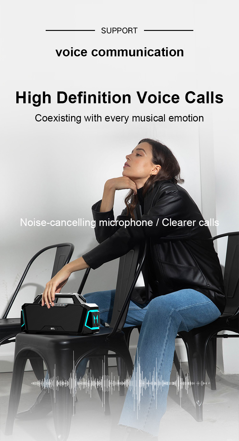 Bluetooth Portable Acoustic Xdobo BMTL Metro 1992 100W | IPX6 | BT5.3 | TWS | AUX/TF | TWS | 15h | RGB Фото №8