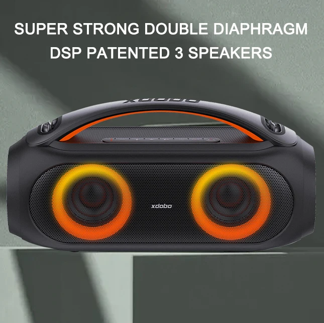 Portable Bluetooth Speaker xdobo Vibe Plus IPX5 BT5.0, AUX/TF/USB, 80W, TWS, 10-16h Фото №3